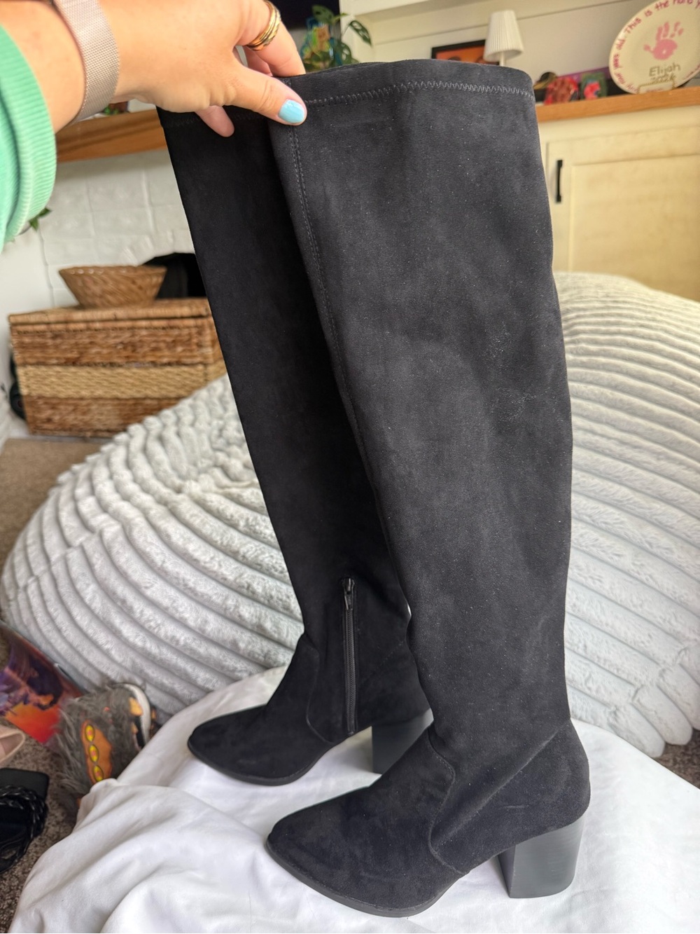 DV by Dolce Vita Black Over-the-Knee Suede Boots